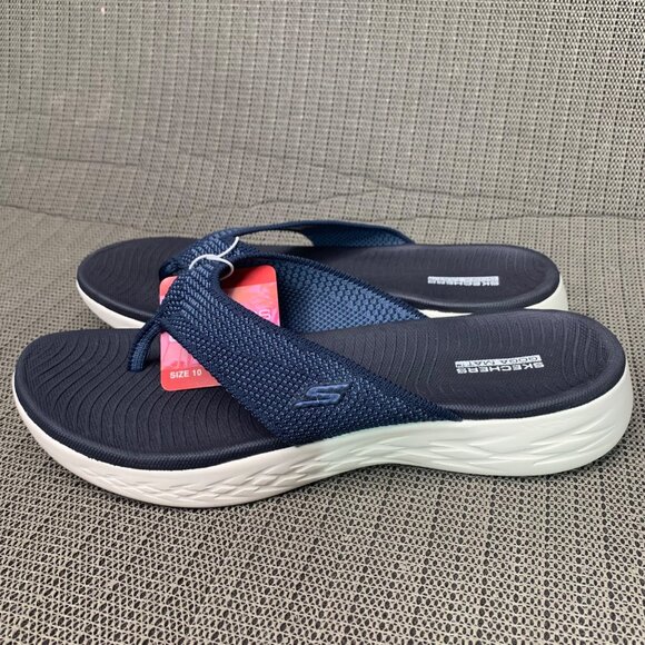 Skechers On-The-Go Womens Size 10 Navy Goga Mat Flip-Flops - Picture 5 of 9